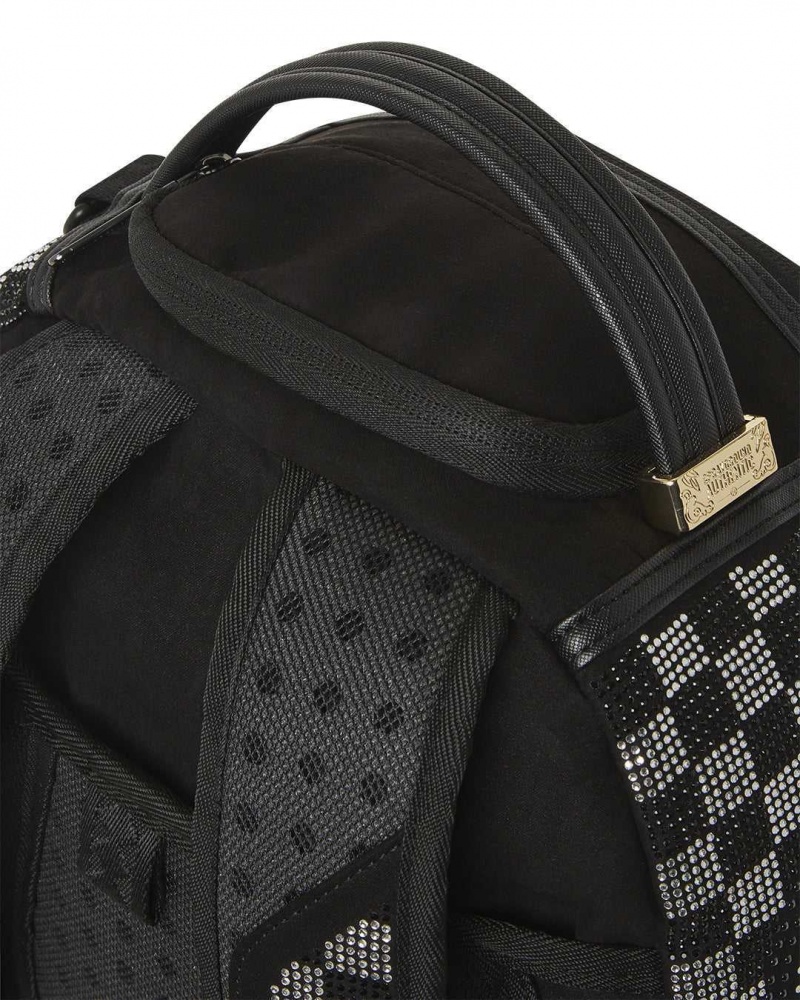 Sprayground Backpack TRINITY CHECKERED DLXFV BACKPACK Black | QPYLN6948