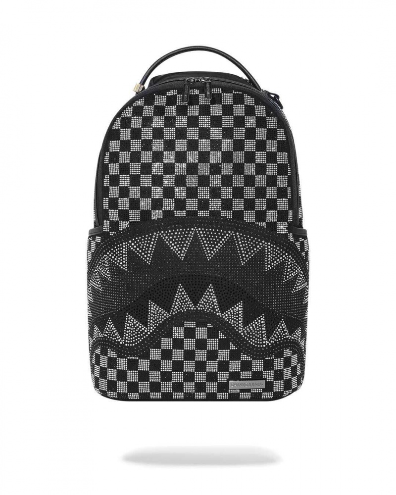 Sprayground Backpack TRINITY CHECKERED DLXFV BACKPACK Black | QPYLN6948