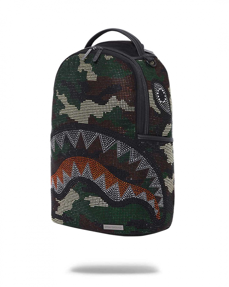 Sprayground Backpack TRINITY DLX BACKPACK Camo Green | OPTMW6295