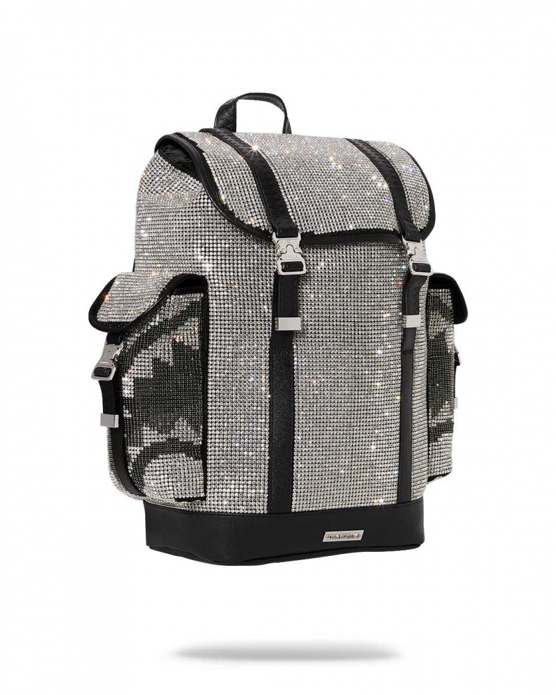 Sprayground Backpack TRINITY DIAMOND MONTE CARLO Silver | ZUFMC8401