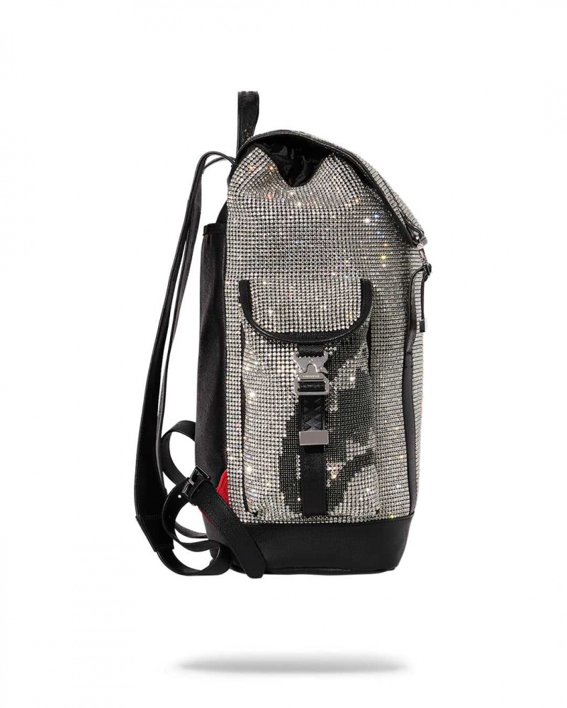 Sprayground Backpack TRINITY DIAMOND MONTE CARLO Silver | ZUFMC8401