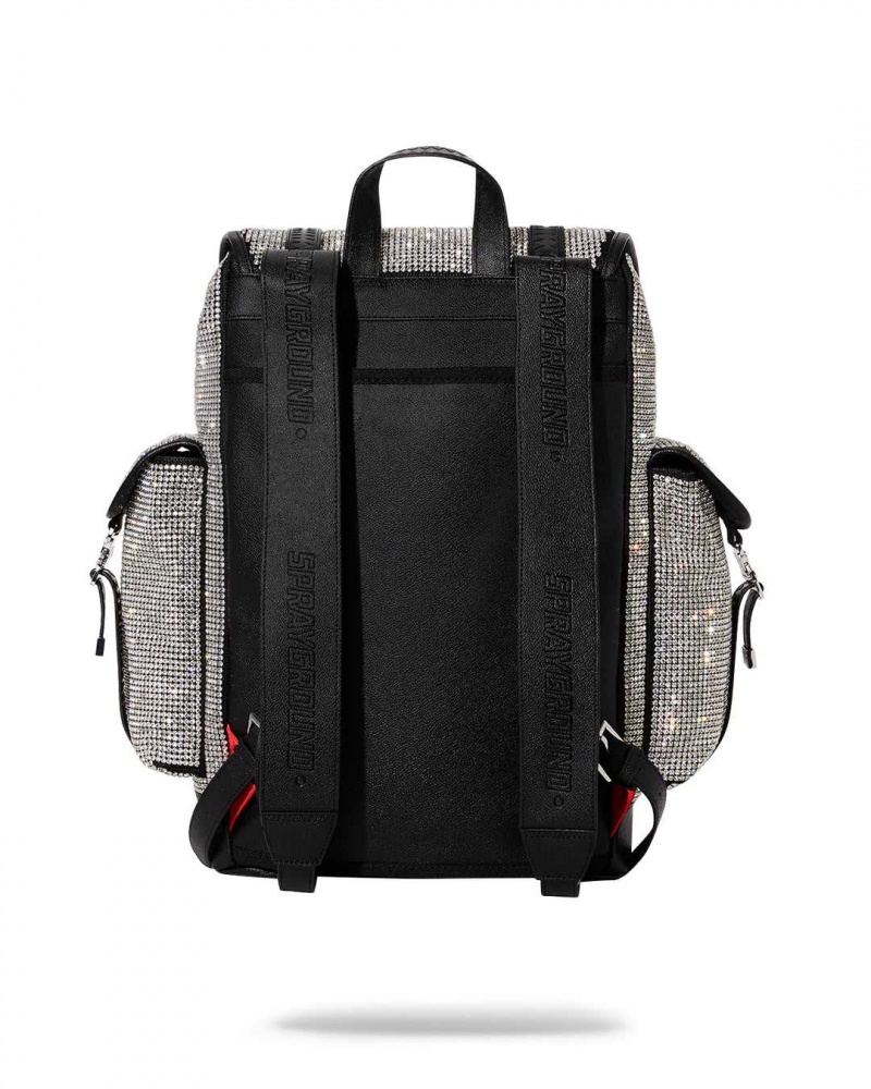 Sprayground Backpack TRINITY DIAMOND MONTE CARLO Silver | ZUFMC8401