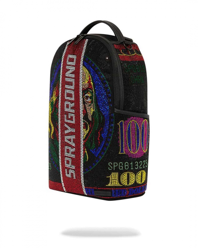 Sprayground Backpack TRINITY $100 BILL DLXSF BACKPACK Black | JTNMW2756