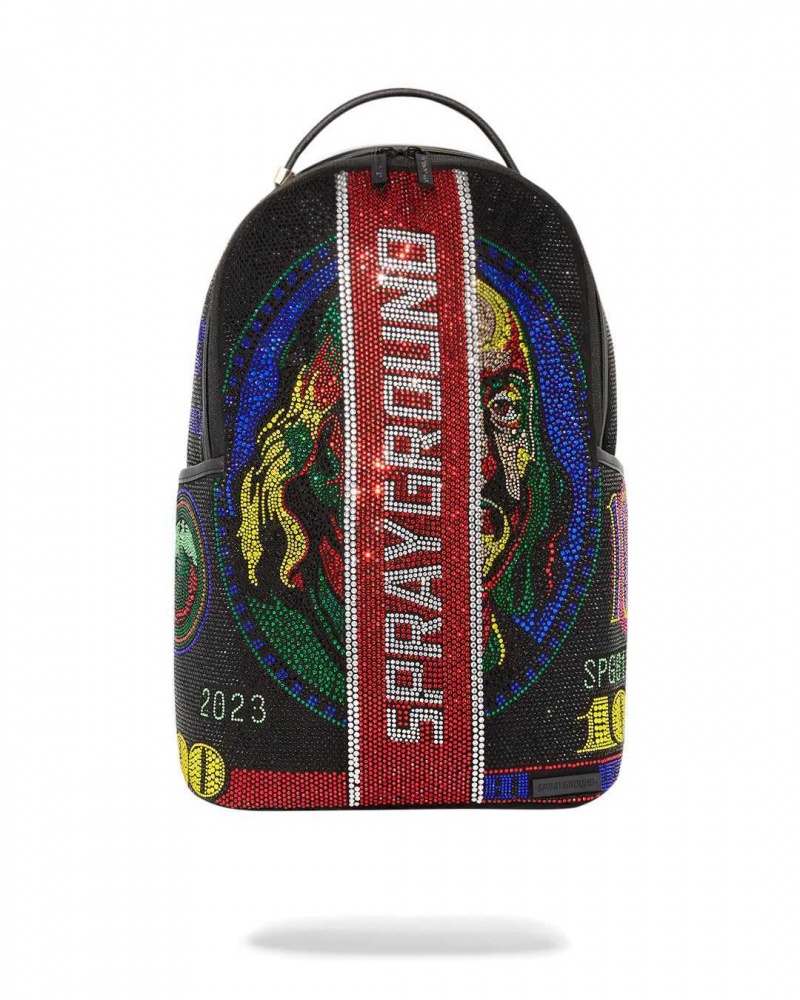 Sprayground Backpack TRINITY $100 BILL DLXSF BACKPACK Black | JTNMW2756