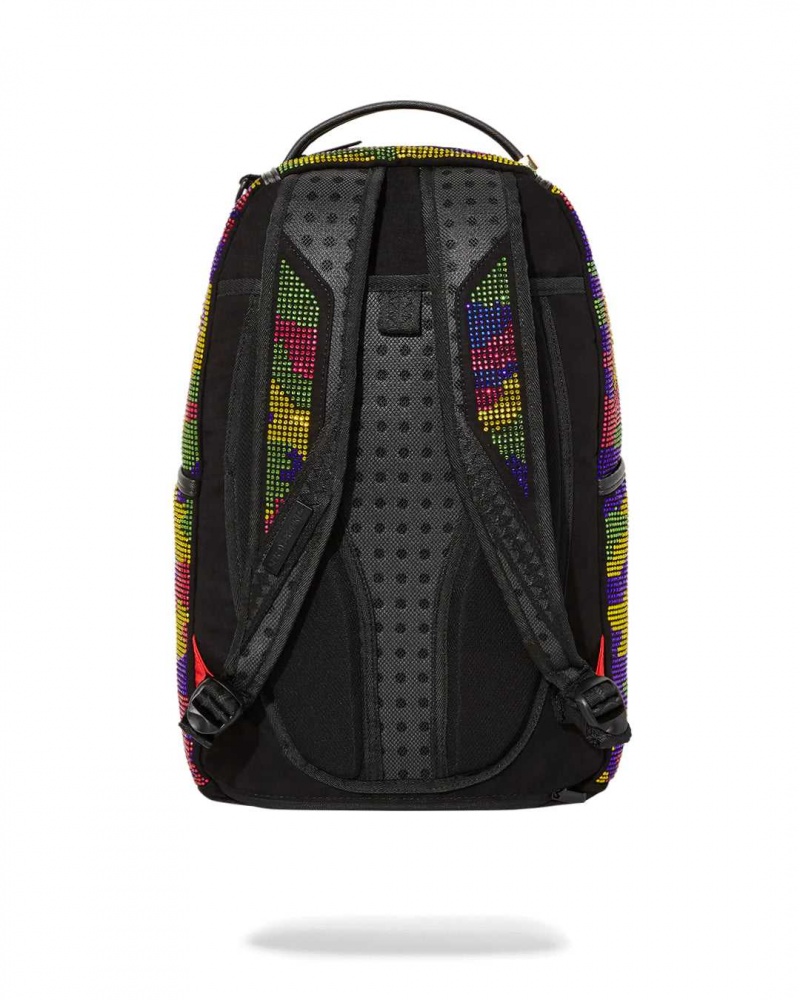 Sprayground Backpack TRIPPY TRINITY CRYSTAL DLXSF BACKPACK Camo Fuchsia | RKPTH7491