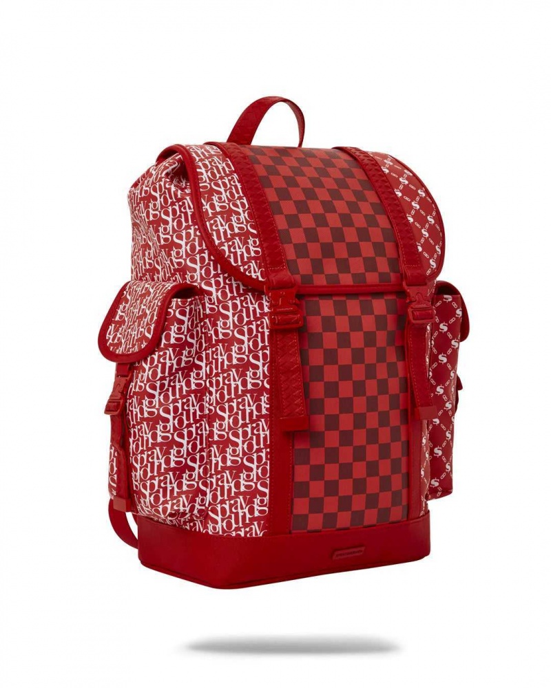 Sprayground Backpack TRI SPLIT MONTE CARLO BACKPACK Red | FEVDZ4856