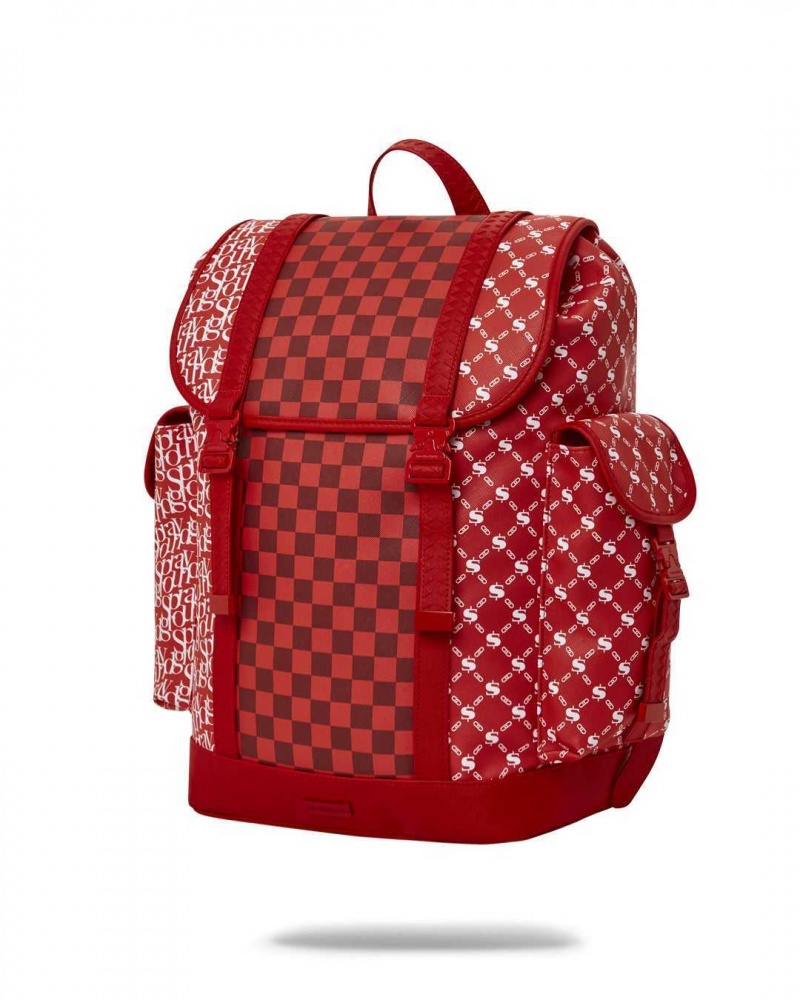 Sprayground Backpack TRI SPLIT MONTE CARLO BACKPACK Red | FEVDZ4856