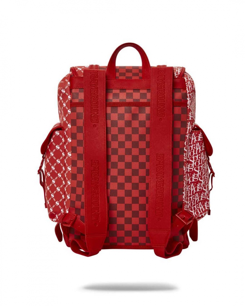 Sprayground Backpack TRI SPLIT MONTE CARLO BACKPACK Red | FEVDZ4856