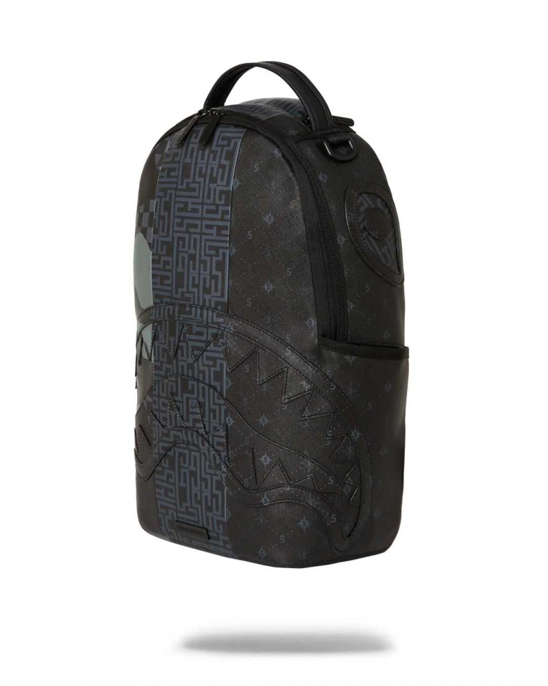 Sprayground Backpack TRI SPLIT BACKPACK Black | SUKJH0453