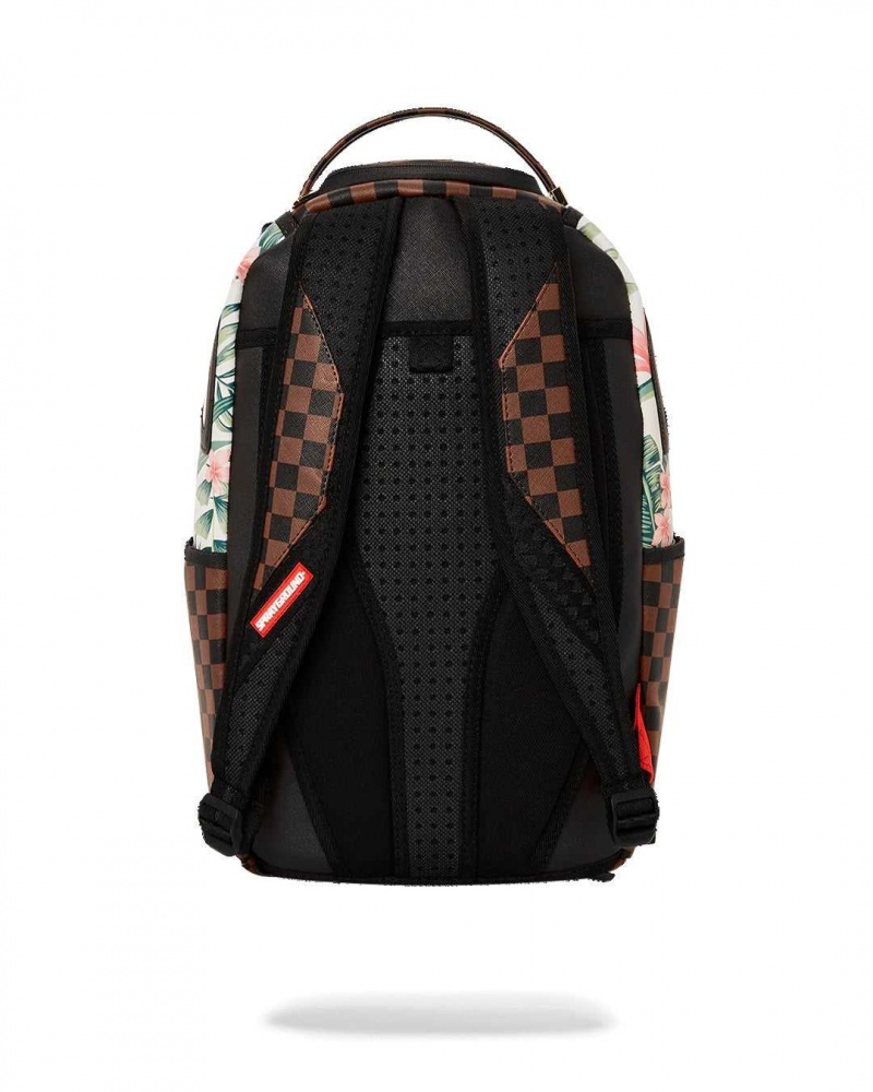 Sprayground Backpack TROPICAL FLORAL SIP BACKPACK Brown | NLOBK6354