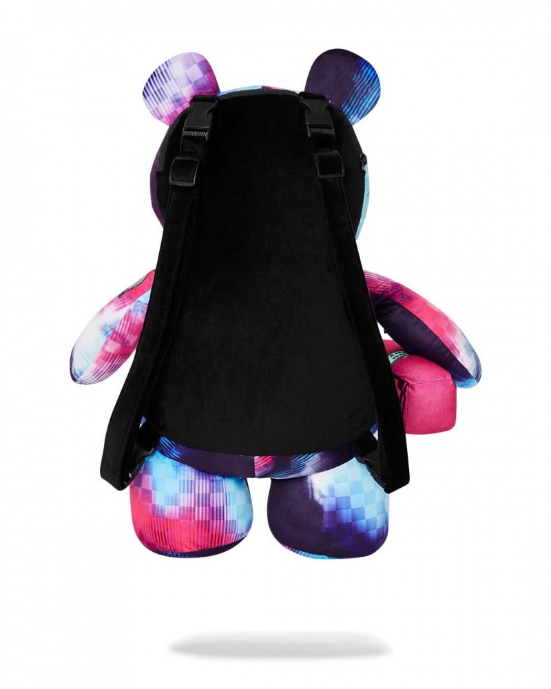 Sprayground Backpack TYE CHECK TEDDY BEAR Purple | ZYPAJ8431