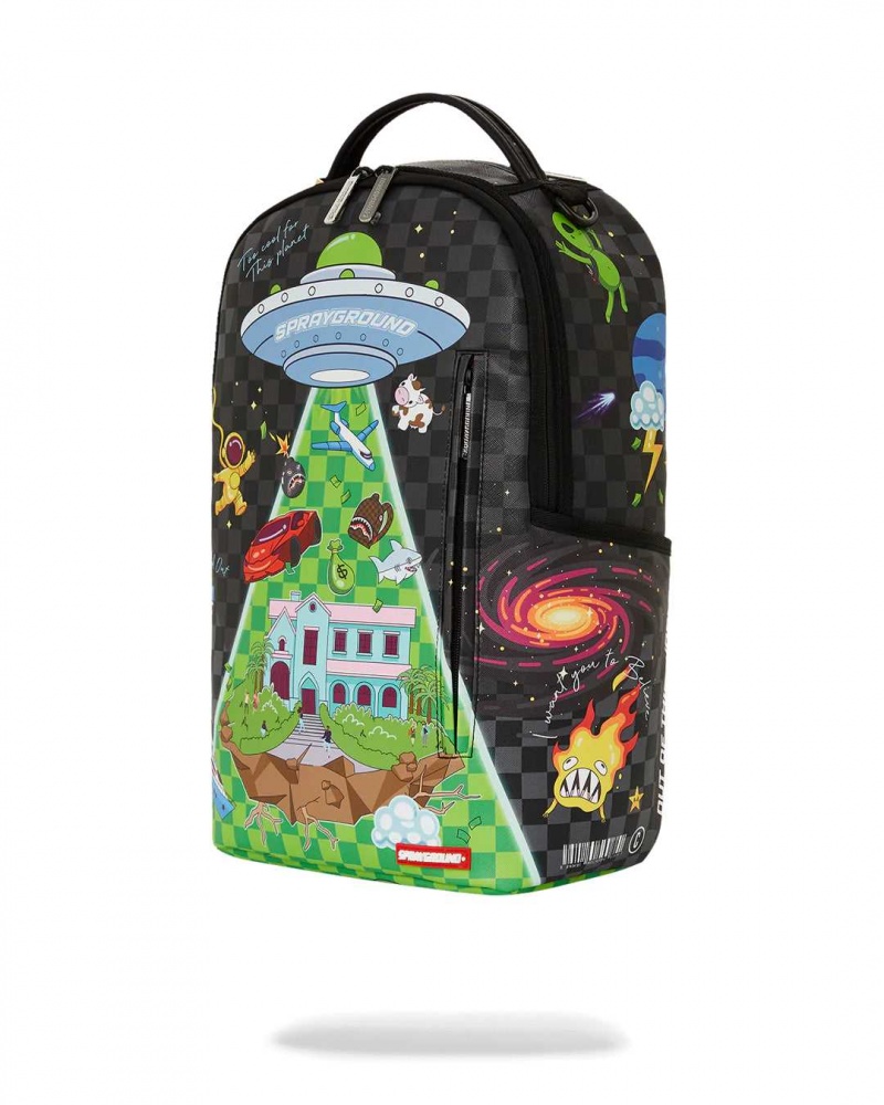 Sprayground Backpack UFO WTF BACKPACK Grey | XCOBT8617