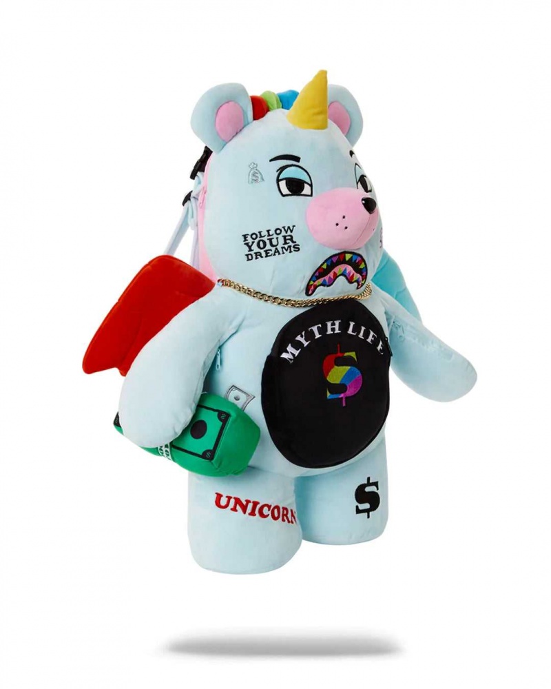 Sprayground Backpack UNICORN BEAR Blue | QBUEC1895