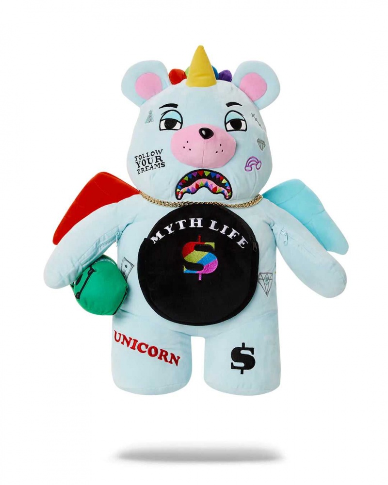 Sprayground Backpack UNICORN BEAR Blue | QBUEC1895