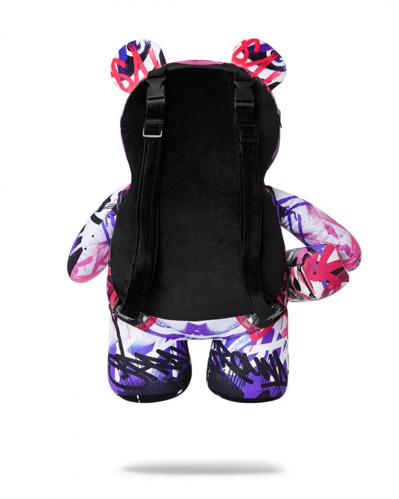 Sprayground Backpack VANDAL COUTURE TEDDY BEAR Purple | CTHEN9504