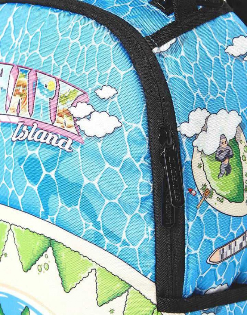 Sprayground Backpack WELCOME TO SHARK ISLAND Blue | RJXPG6280