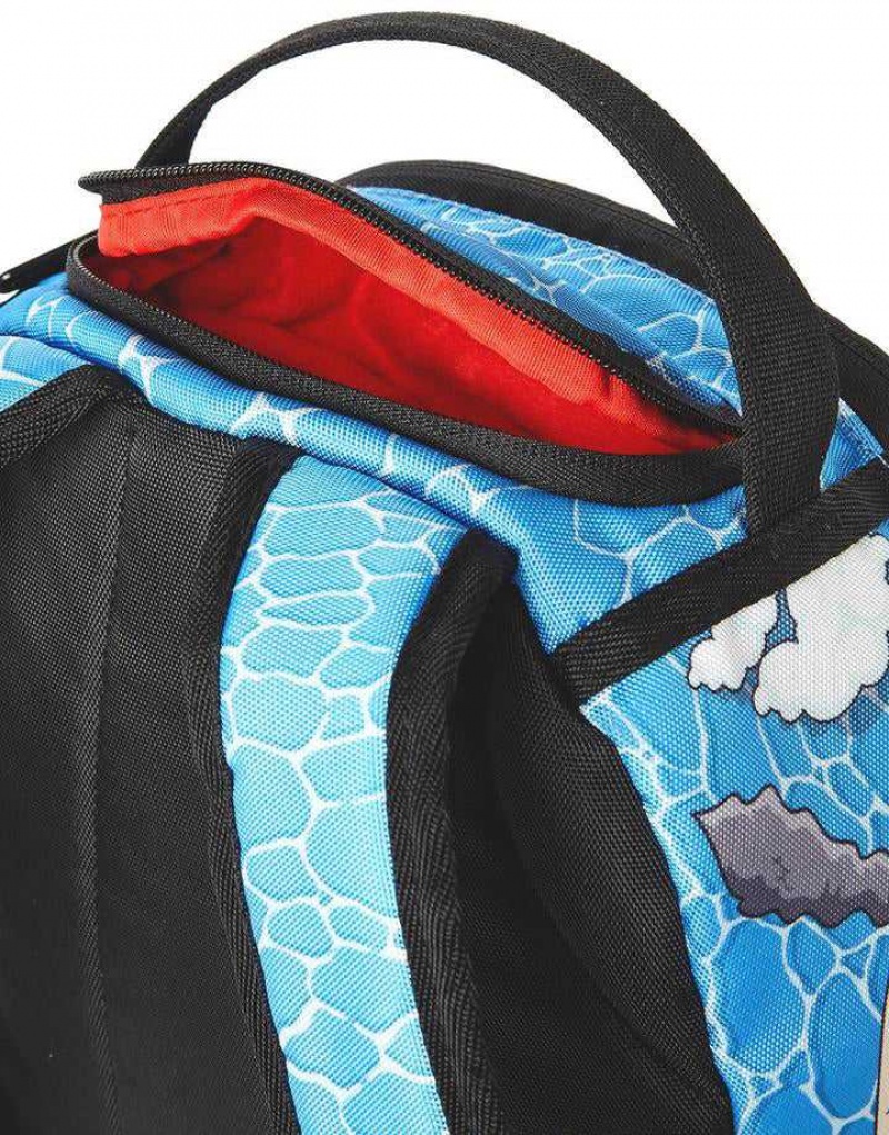 Sprayground Backpack WELCOME TO SHARK ISLAND Blue | RJXPG6280