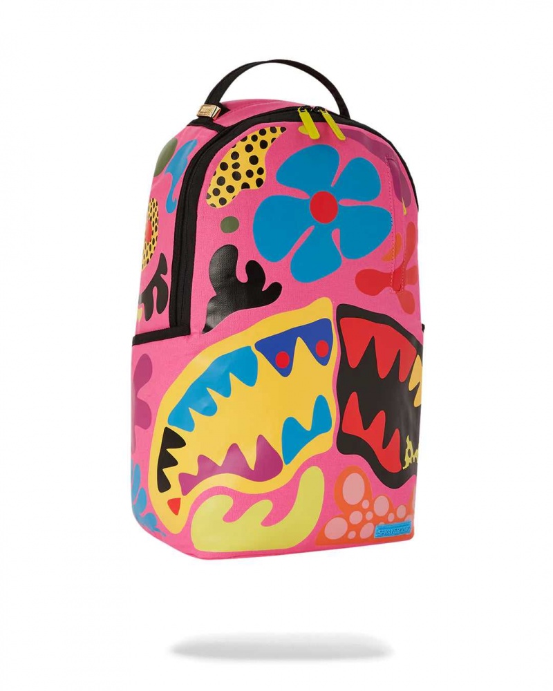 Sprayground Backpack WILD FLORA DLX BACKPACK Fuchsia | RSZTO7319