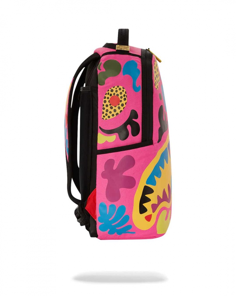 Sprayground Backpack WILD FLORA DLX BACKPACK Fuchsia | RSZTO7319