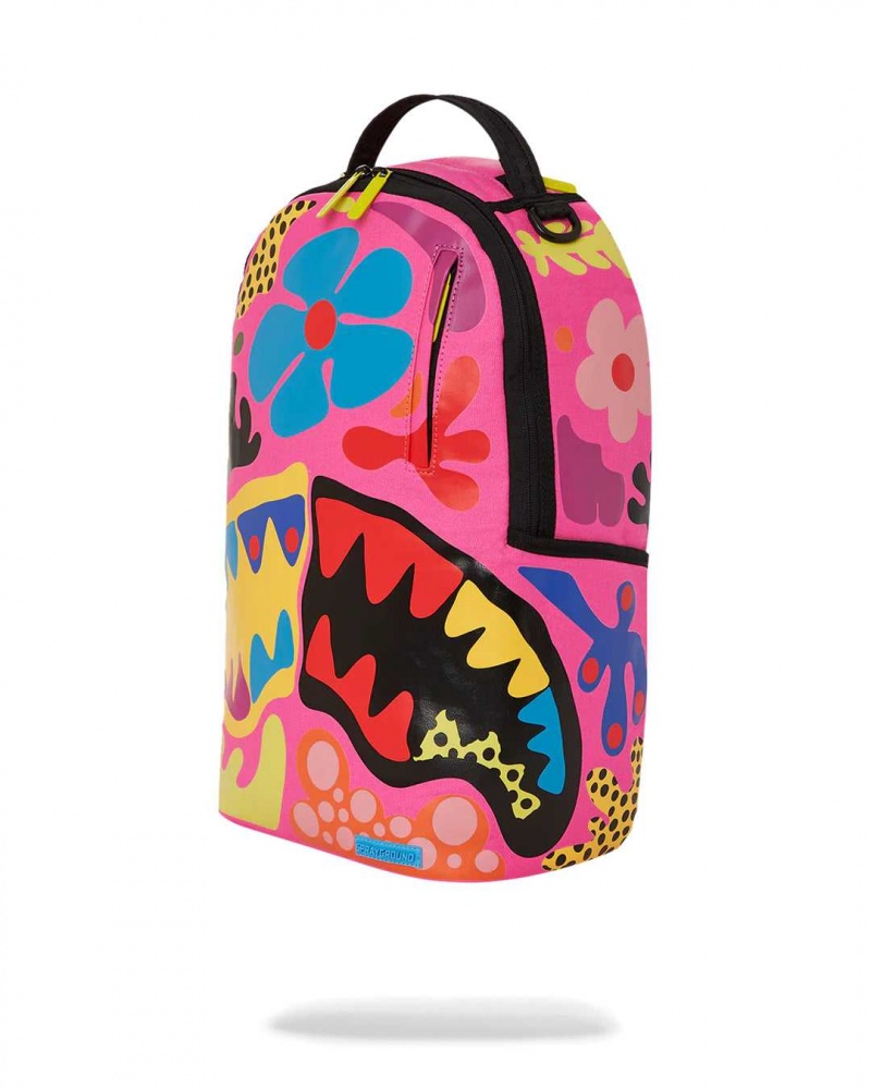 Sprayground Backpack WILD FLORA DLX BACKPACK Fuchsia | RSZTO7319