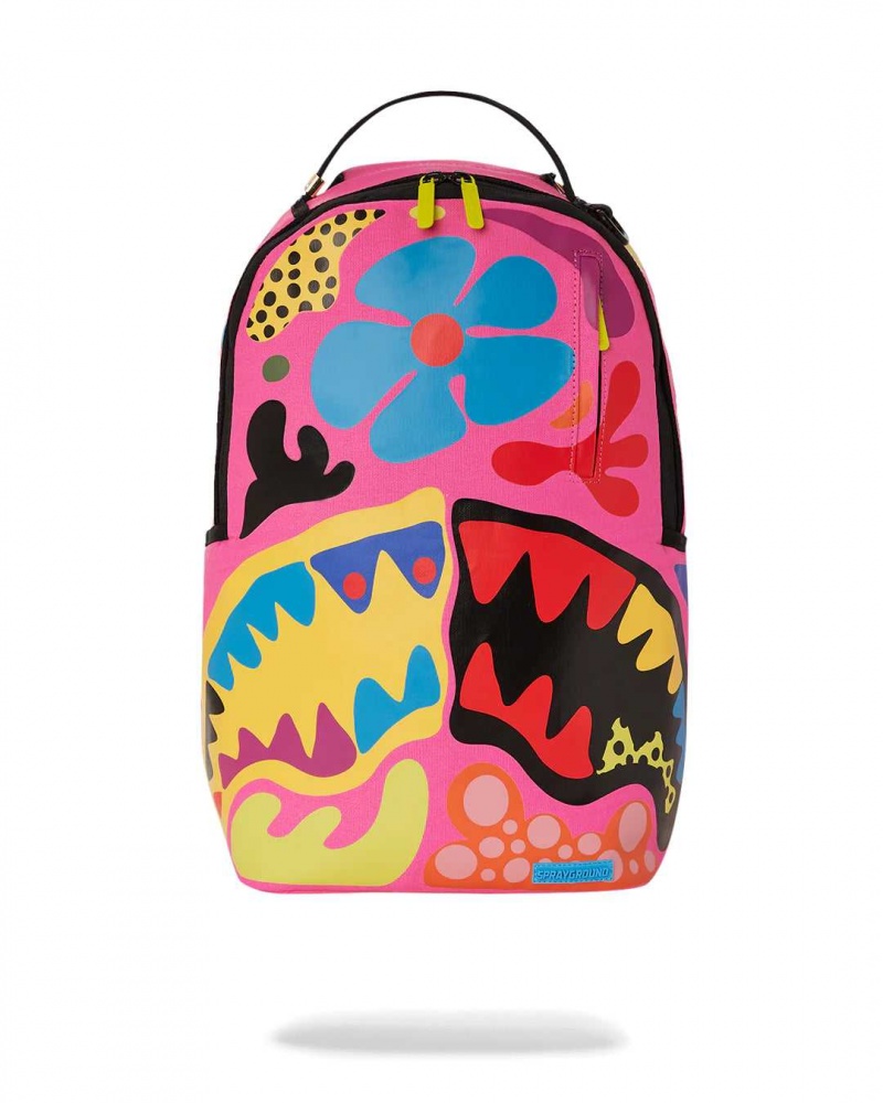 Sprayground Backpack WILD FLORA DLX BACKPACK Fuchsia | RSZTO7319