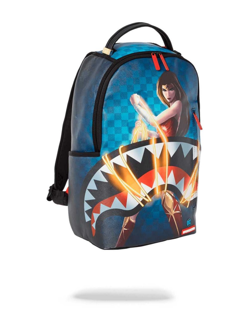 Sprayground Backpack WONDER WOMAN LASSO SHARK Black | XPDUF6394