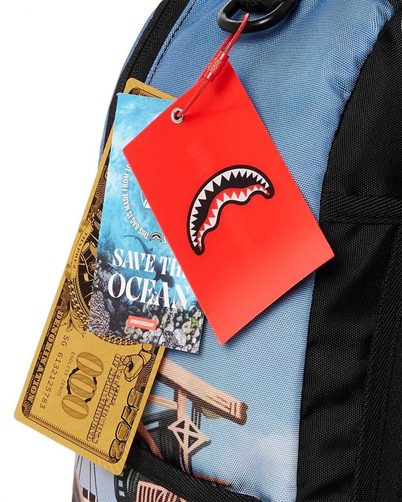 Sprayground Backpack WORK IN PROGRESS SHARK BACKPACK Blue | BCTUD8632