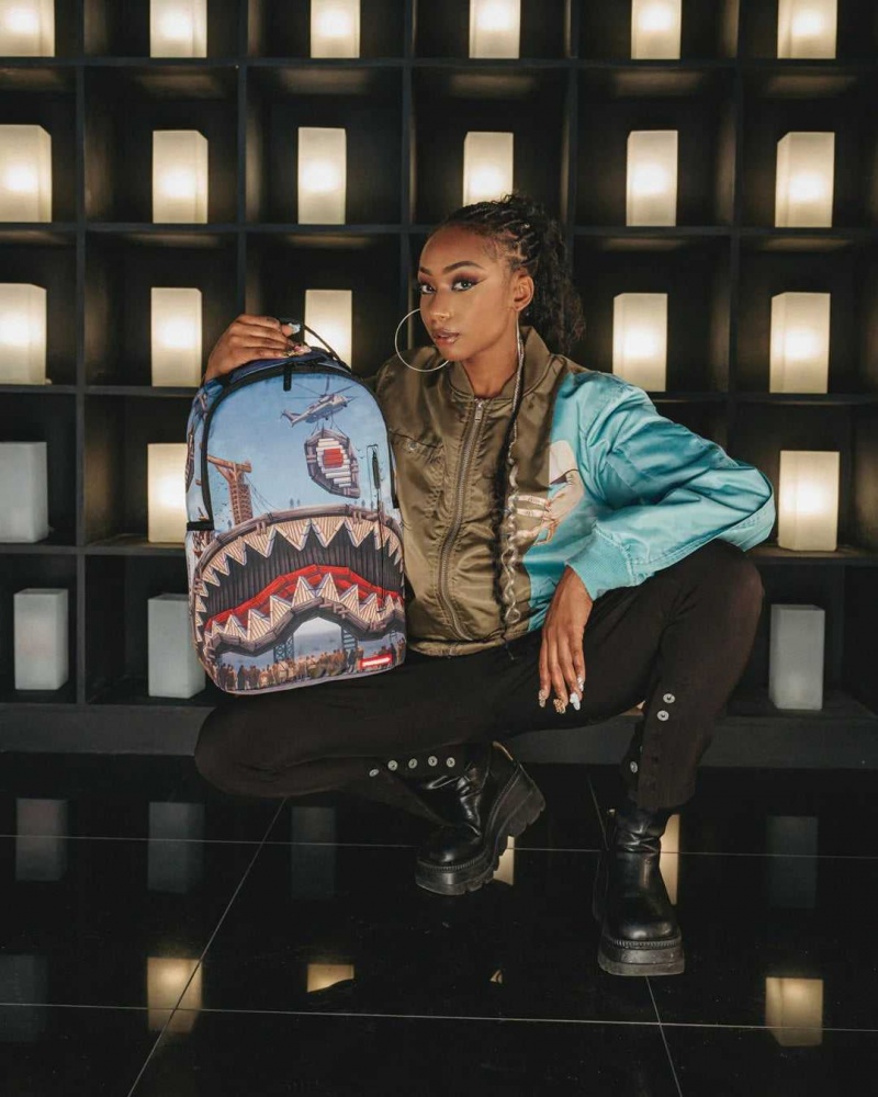 Sprayground Backpack WORK IN PROGRESS SHARK BACKPACK Blue | BCTUD8632