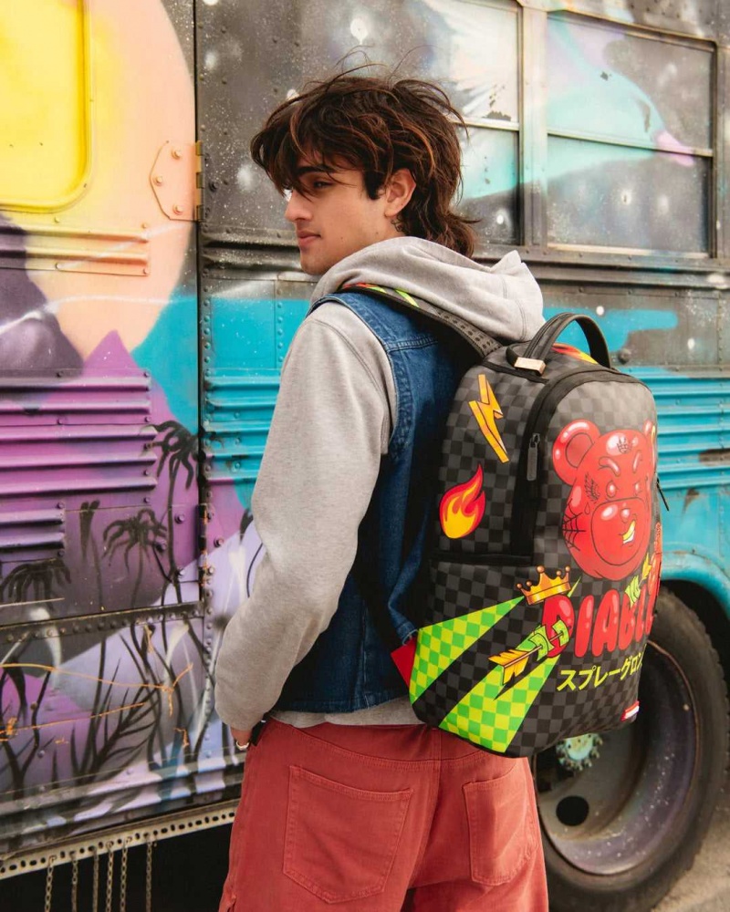 Sprayground Backpack WTF DIABLO BACKPACK Black | RXEQO7982