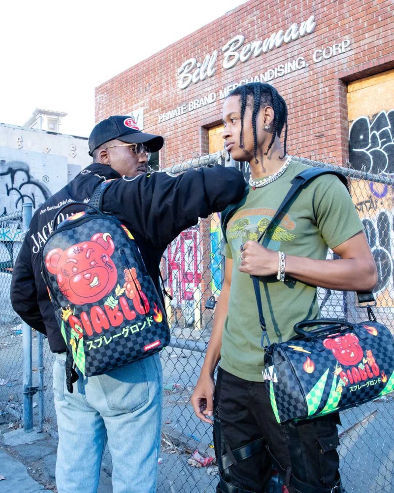 Sprayground Backpack WTF DIABLO BACKPACK Black | RXEQO7982