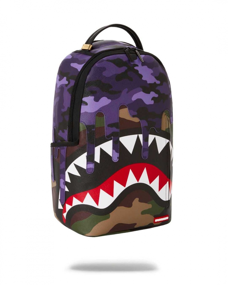 Sprayground Backpack XTC CAMP DRIP Purple | IPJOZ5901