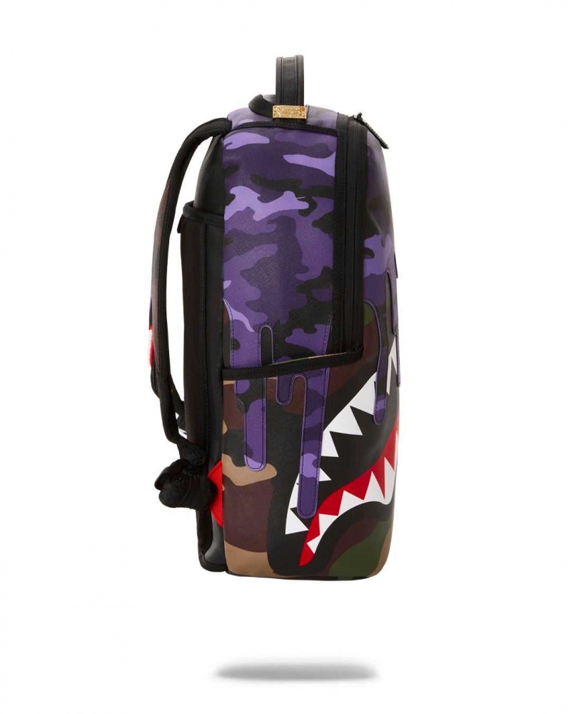 Sprayground Backpack XTC CAMP DRIP Purple | IPJOZ5901