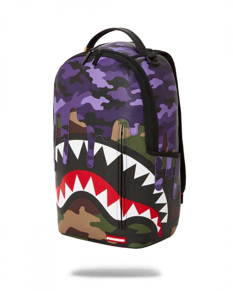 Sprayground Backpack XTC CAMP DRIP Purple | IPJOZ5901