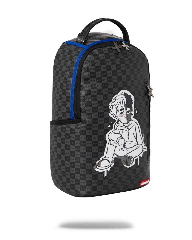 Sprayground Backpack XXXTENTACION CARTOON BACKPACK Grey | YFVSK4829