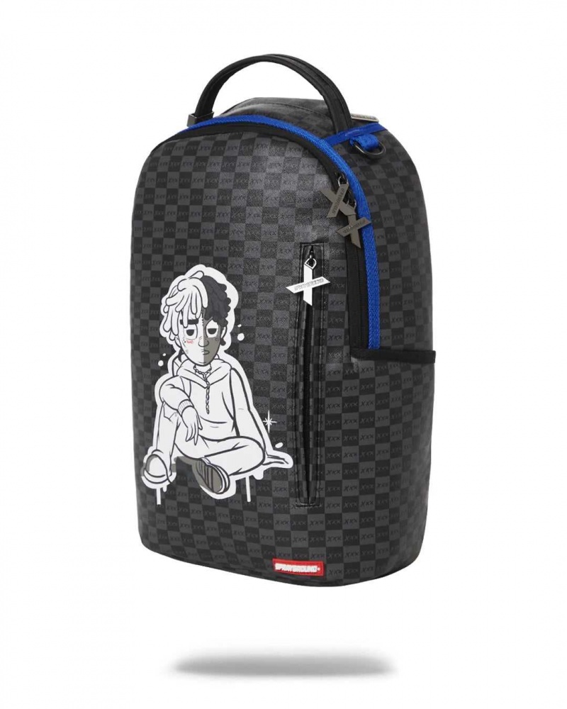 Sprayground Backpack XXXTENTACION CARTOON BACKPACK Grey | YFVSK4829