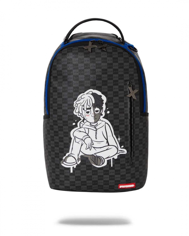 Sprayground Backpack XXXTENTACION CARTOON BACKPACK Grey | YFVSK4829