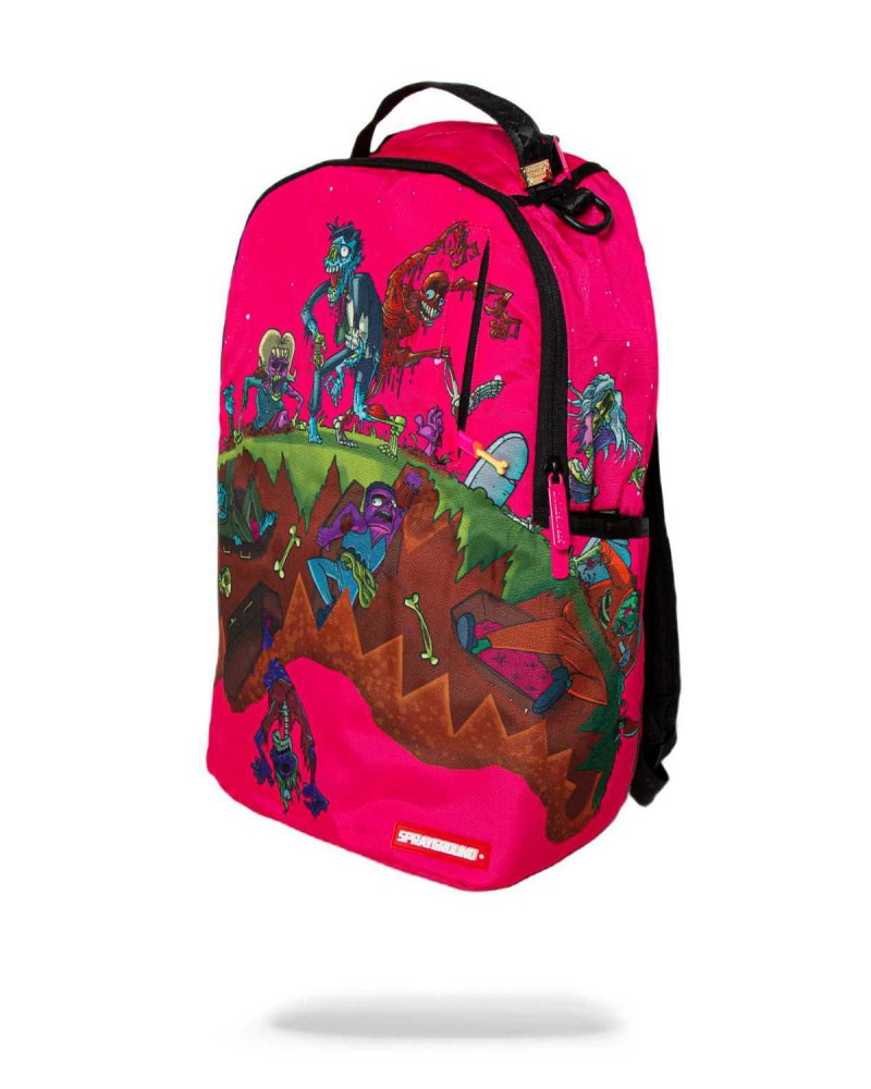 Sprayground Backpack ZOMBIES COMING OUT OF EARTH Fuchsia | ULYDS7618