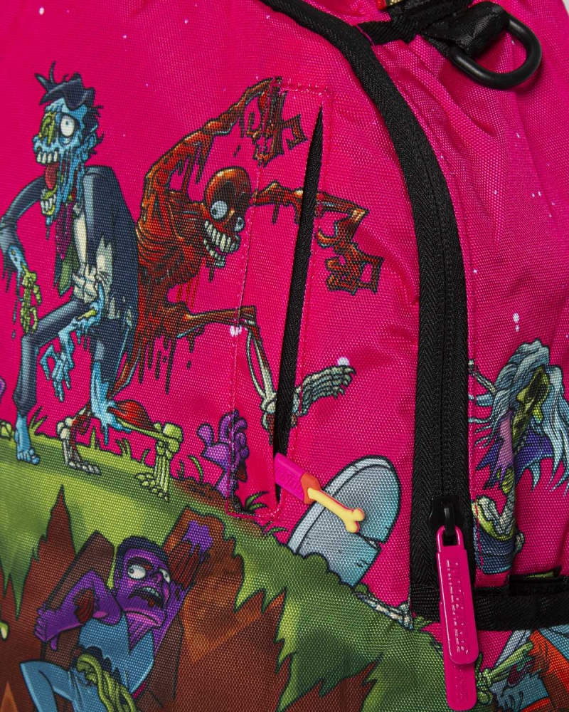 Sprayground Backpack ZOMBIES COMING OUT OF EARTH Fuchsia | ULYDS7618