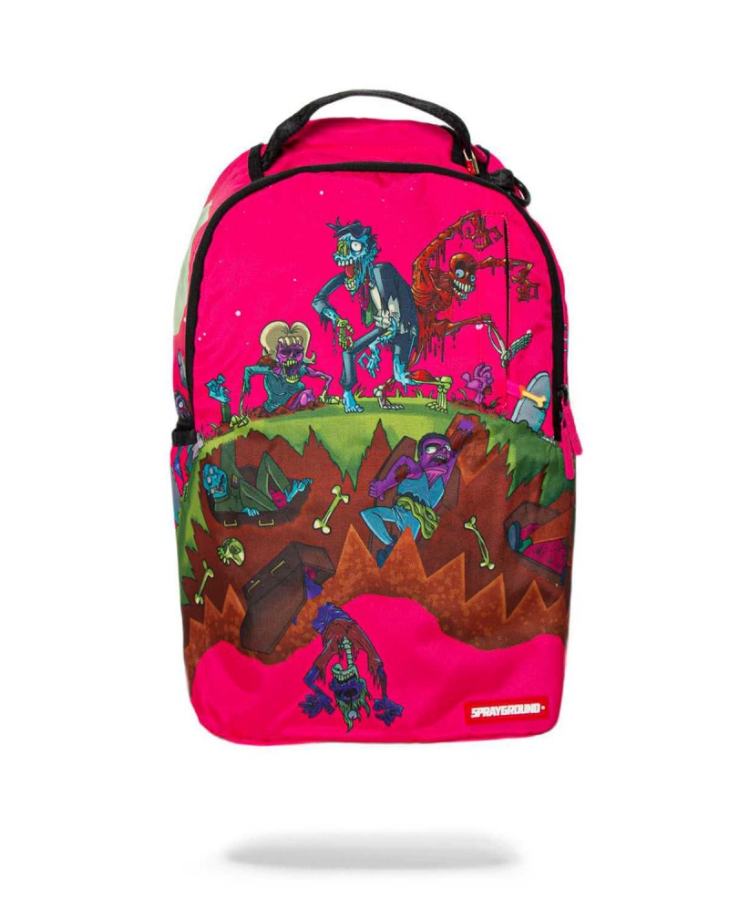 Sprayground Backpack ZOMBIES COMING OUT OF EARTH Fuchsia | ULYDS7618