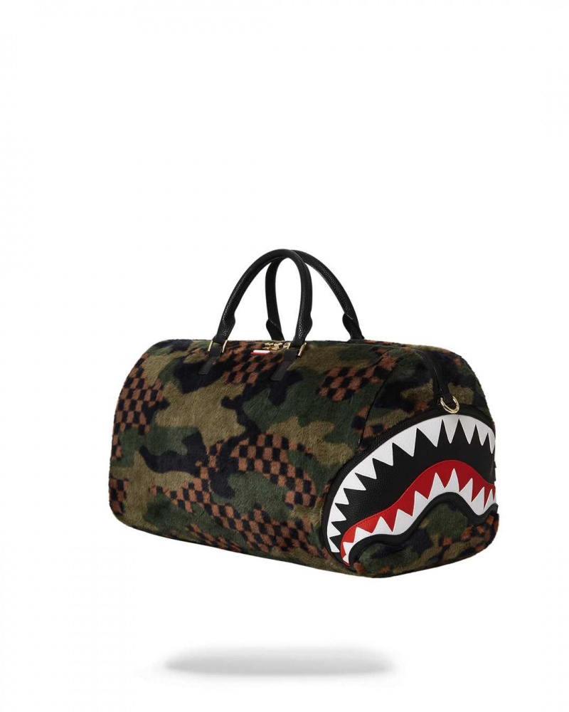 Sprayground Bag 3AM FUR DUFFLE Green | FVHNT3064