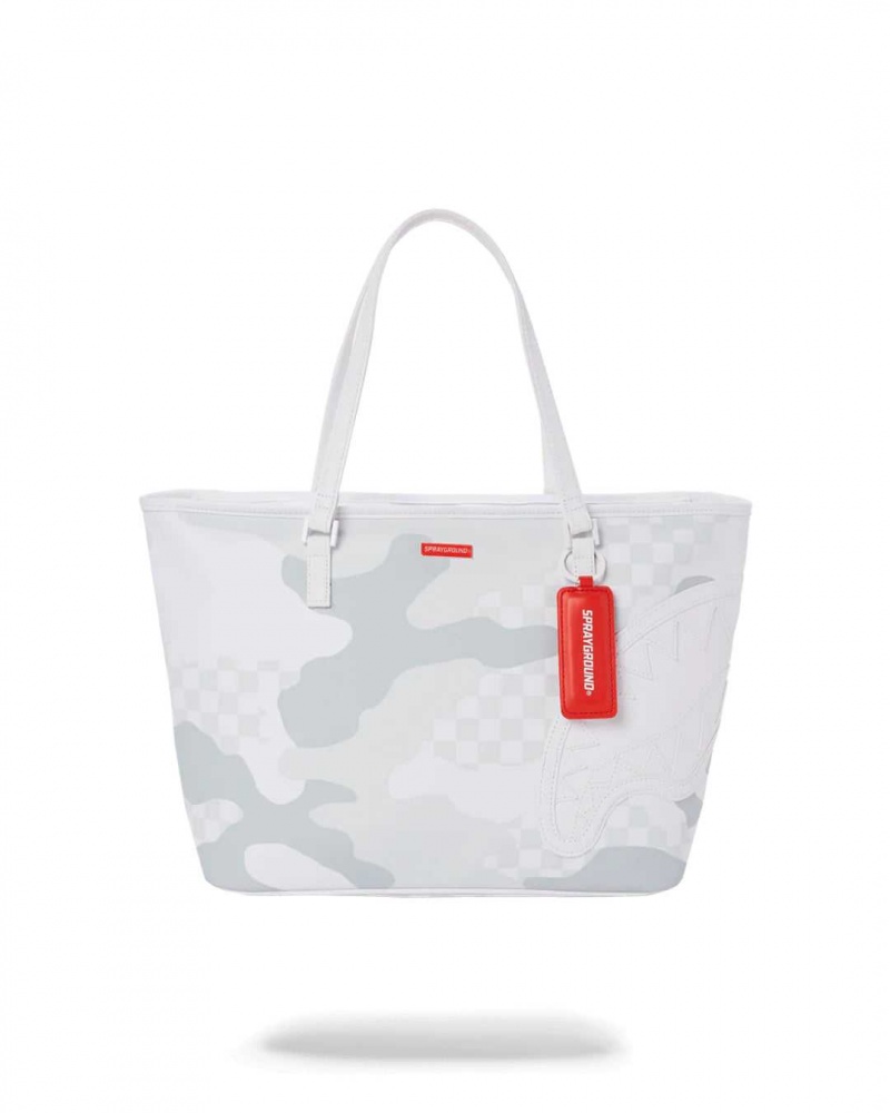 Sprayground Bag 3AM LE BLANC TOTE White | VAWCI9348