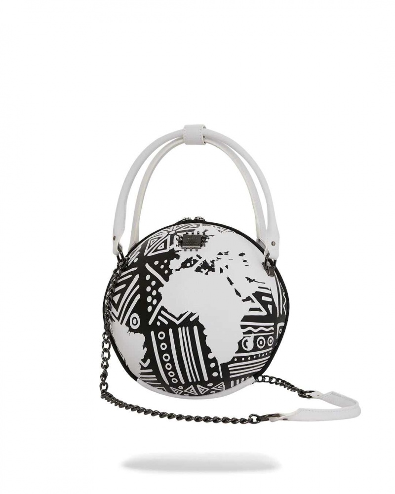 Sprayground Bag Ai TRIBAL COURTURE GLOBE HANDBAG White | ZGRSE4703