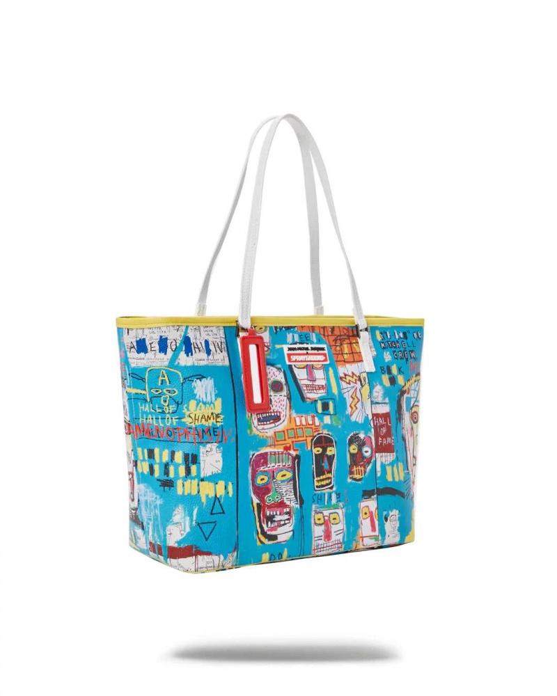 Sprayground Bag BASQ FACE TOTE Blue | OUQGN3785