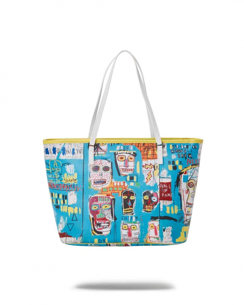 Sprayground Bag BASQ FACE TOTE Blue | OUQGN3785