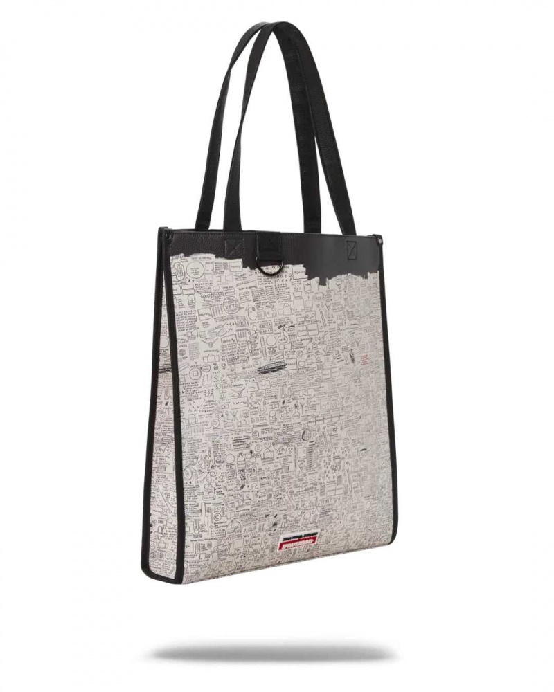 Sprayground Bag BASQ TOTE MESSENGER BAG Grey | SZLMJ9578