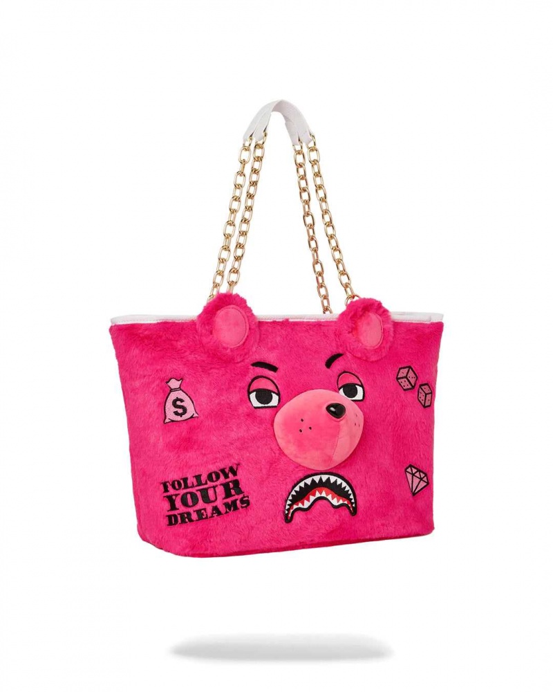 Sprayground Bag BEAR TOTE Pink Fuchsia | SAHIG7512