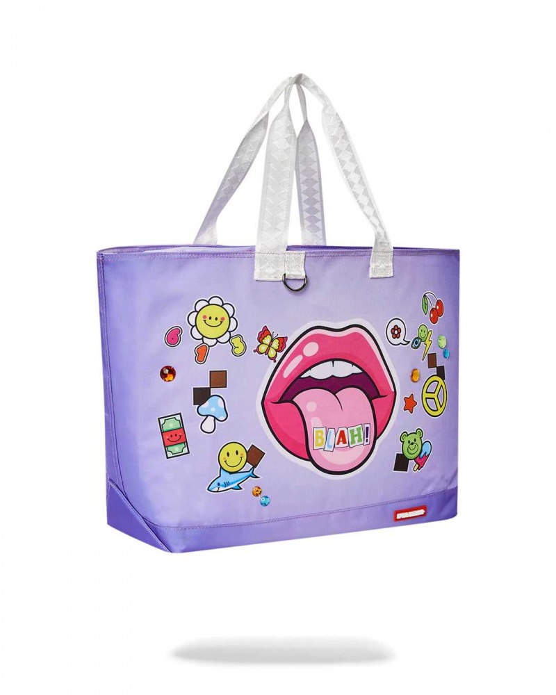 Sprayground Bag BLAH LIPS BEACH TOTE Purple | EYGXC4832