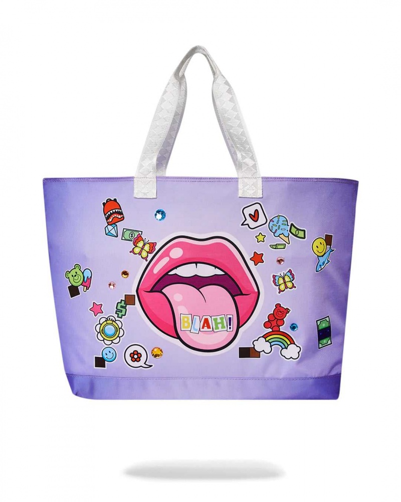 Sprayground Bag BLAH LIPS BEACH TOTE Purple | EYGXC4832