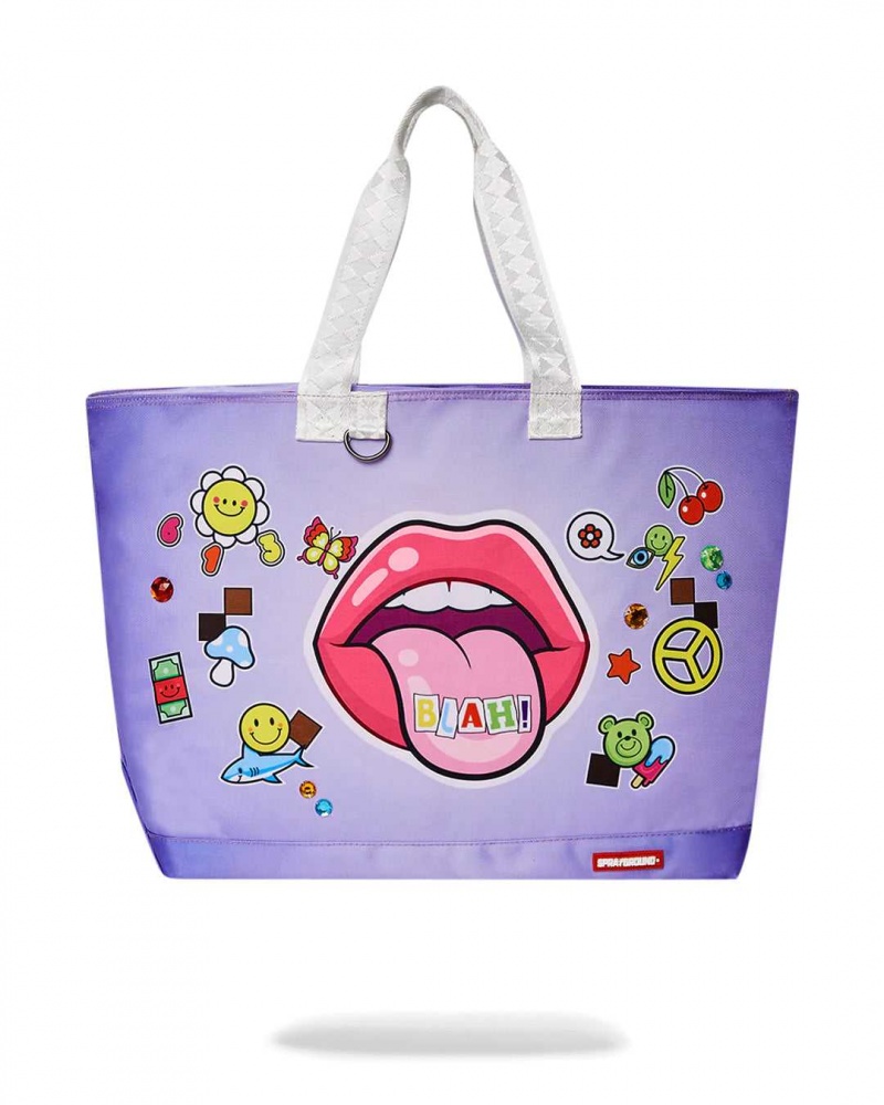 Sprayground Bag BLAH LIPS BEACH TOTE Purple | EYGXC4832