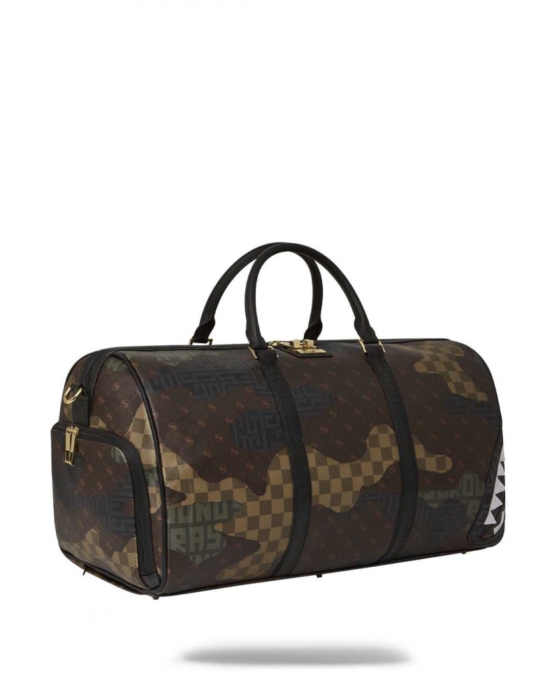 Sprayground Bag BRANDED DUFFLE Camo Brown | WOGXU2045